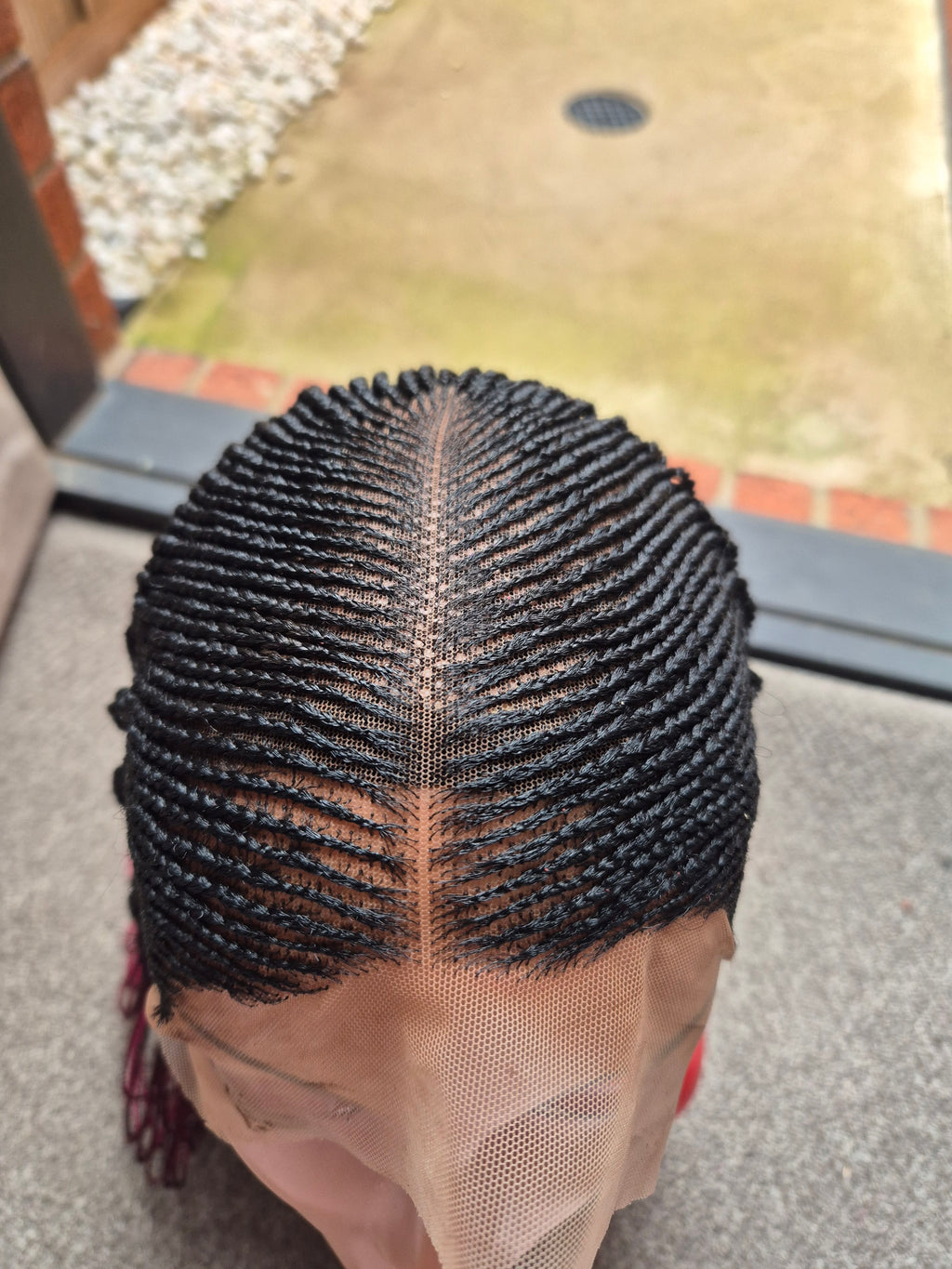 Magenta Ombre Senegalese Twist Lace Front Wig