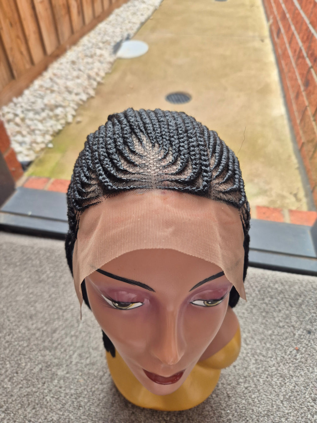 Black cornrow Braid Lace Front Wig