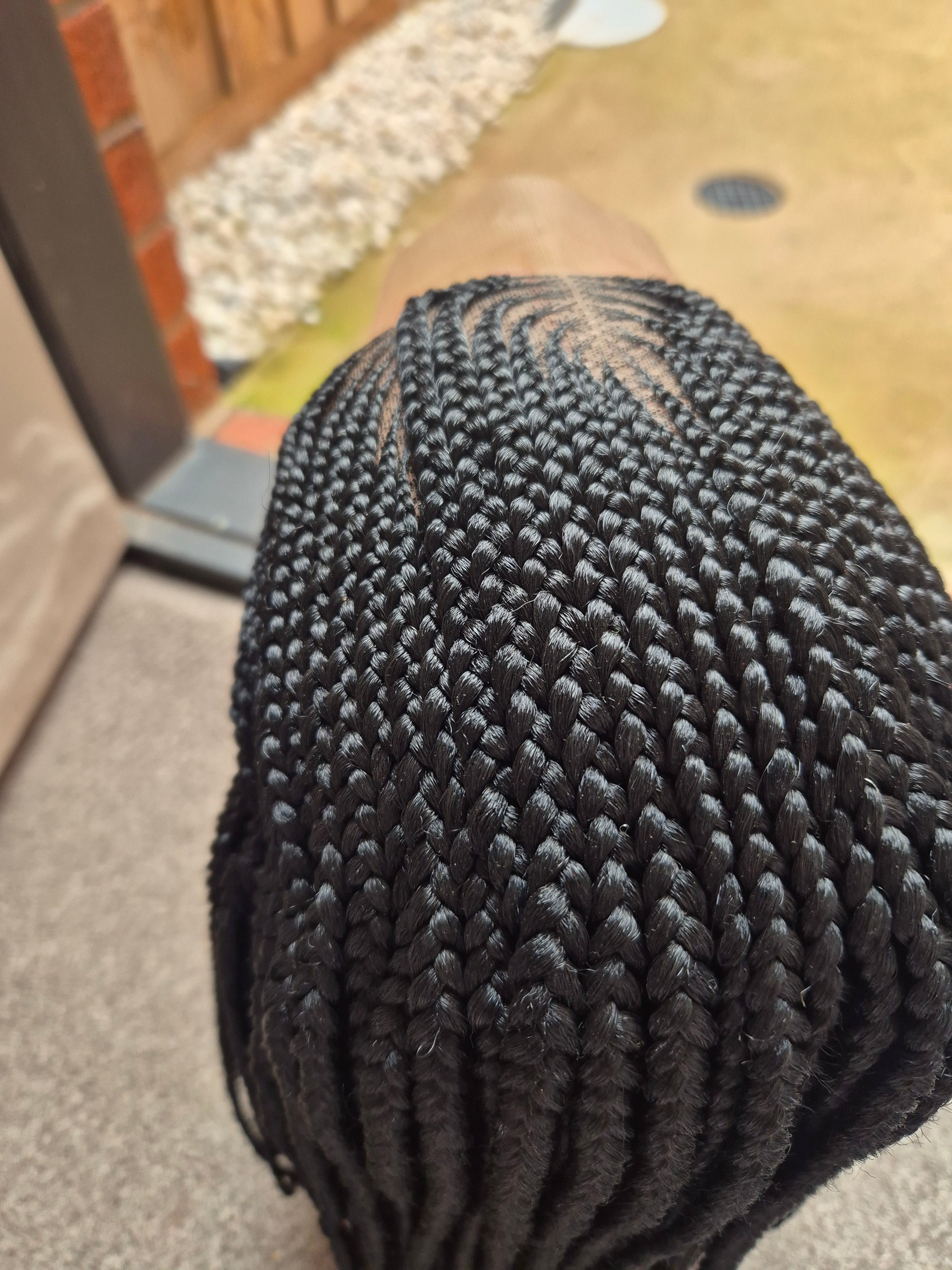 Black cornrow Braid Lace Front Wig