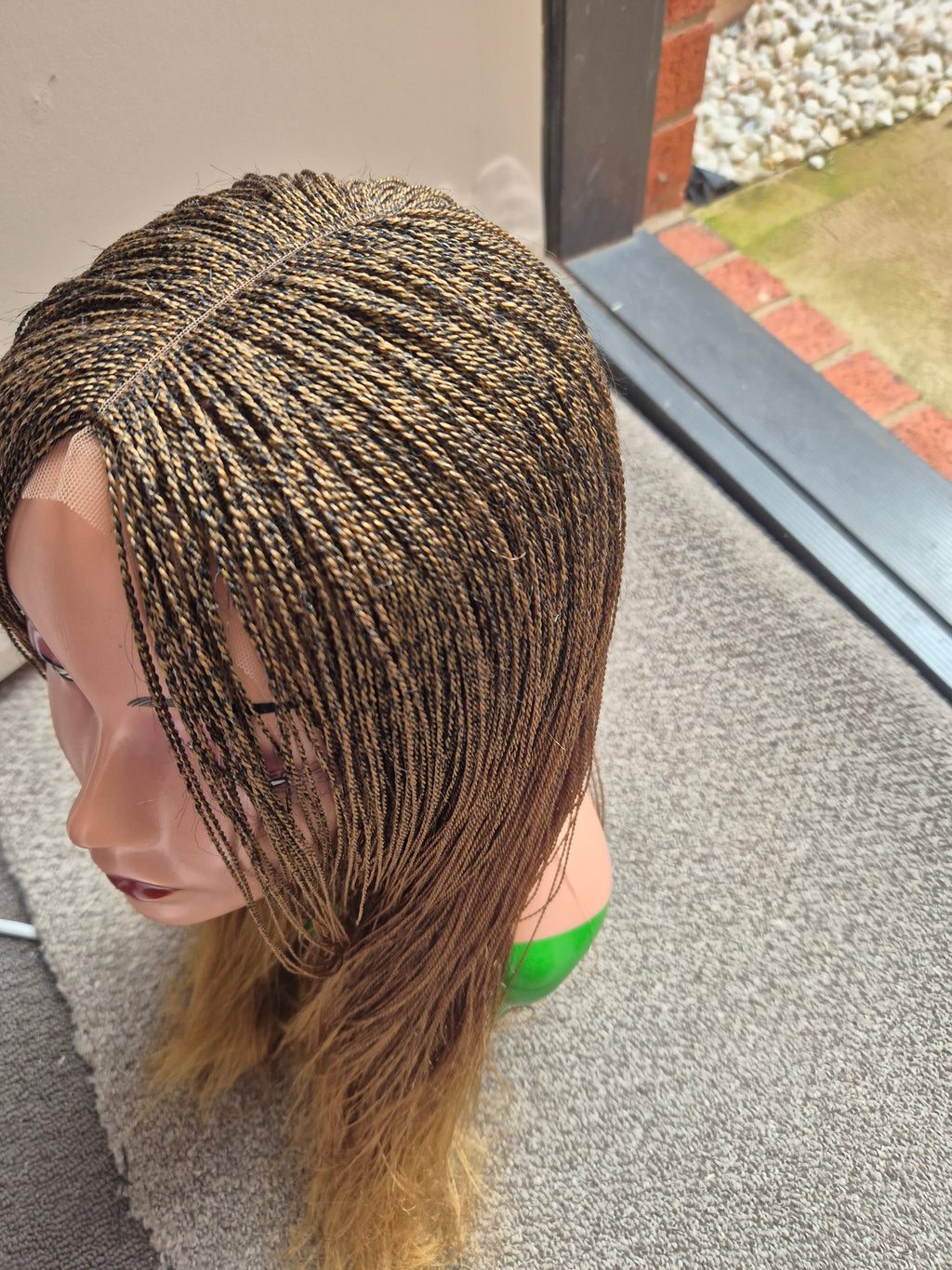 Brown Gold Micro Braid Twist Wig