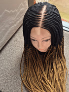 Black and Brown Cornrow Braid Wig