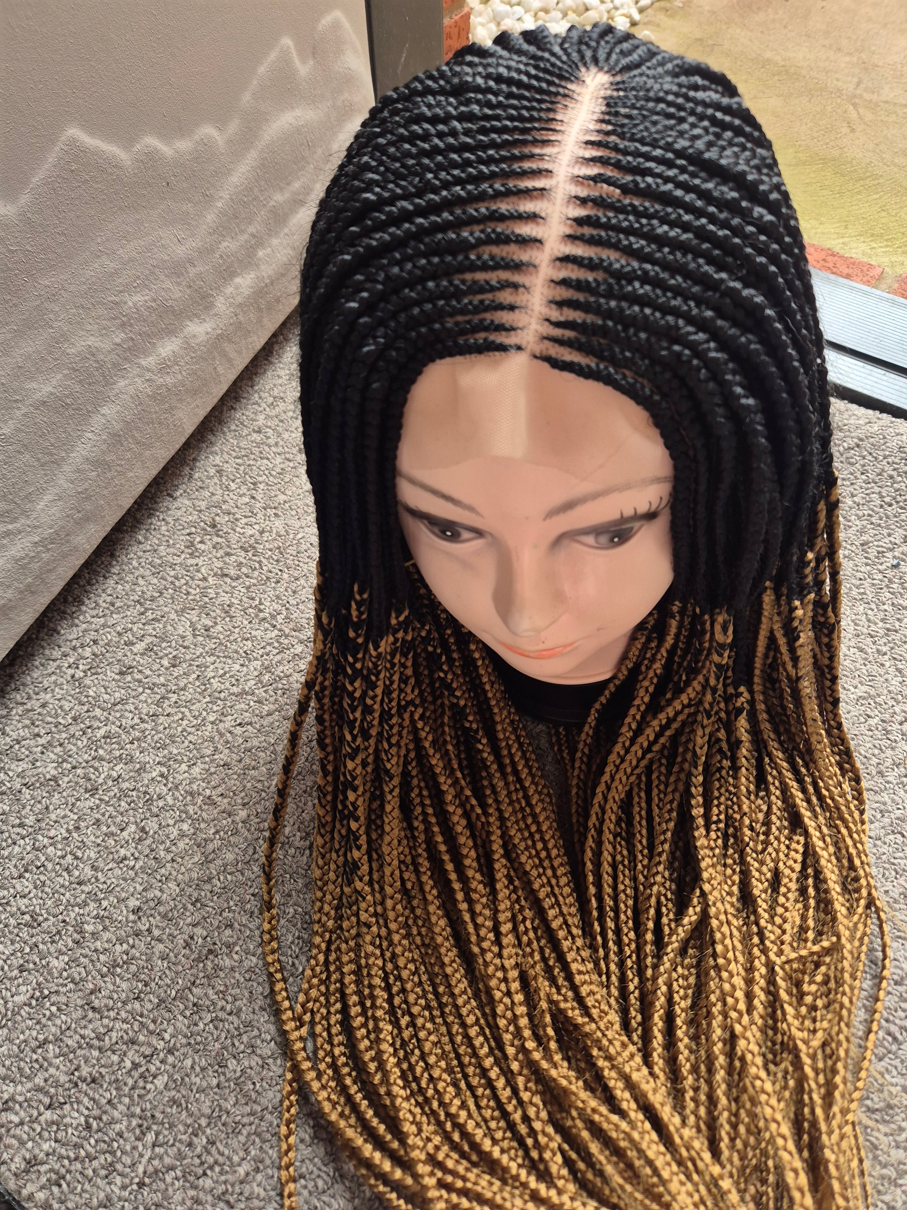 Black and Brown Cornrow Braid Wig