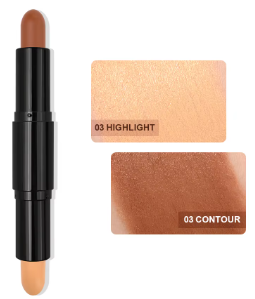 Dual-Ended Contour & Highlight Stick – Cream Formula, 4 Shades, All Skin Tones