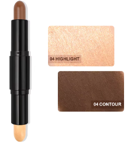 Dual-Ended Contour & Highlight Stick – Cream Formula, 4 Shades, All Skin Tones