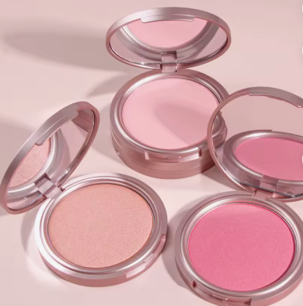 Silky Pressed Powder Compact – Highlighter & Blush, 5 Shades, All Skin Tones