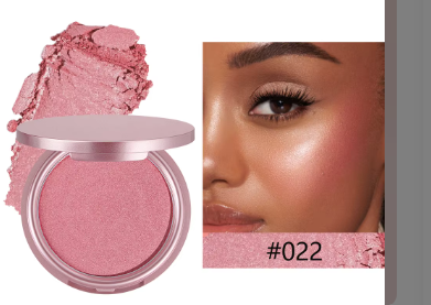 Silky Pressed Powder Compact – Highlighter & Blush, 5 Shades, All Skin Tones