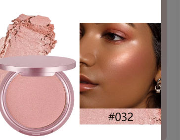 Silky Pressed Powder Compact – Highlighter & Blush, 5 Shades, All Skin Tones