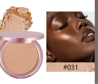 Silky Pressed Powder Compact – Highlighter & Blush, 5 Shades, All Skin Tones
