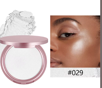 Silky Pressed Powder Compact – Highlighter & Blush, 5 Shades, All Skin Tones