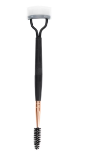 Dual-Ended Eyelash Comb & Brow Spoolie Brush – Pink & Black, Travel-Friendly