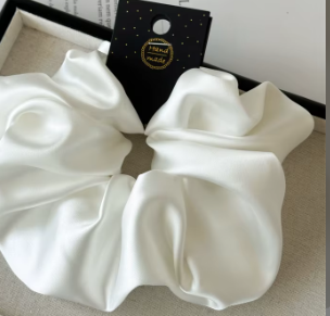 Luxury Satin Scrunchie – Oversized, Hair-Gentle, 8 Colours including Sage, Champagne, Lavender
