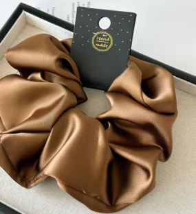 Luxury Satin Scrunchie – Oversized, Hair-Gentle, 8 Colours including Sage, Champagne, Lavender