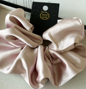 Luxury Satin Scrunchie – Oversized, Hair-Gentle, 8 Colours including Sage, Champagne, Lavender