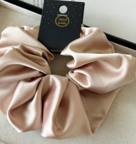Luxury Satin Scrunchie – Oversized, Hair-Gentle, 8 Colours including Sage, Champagne, Lavender