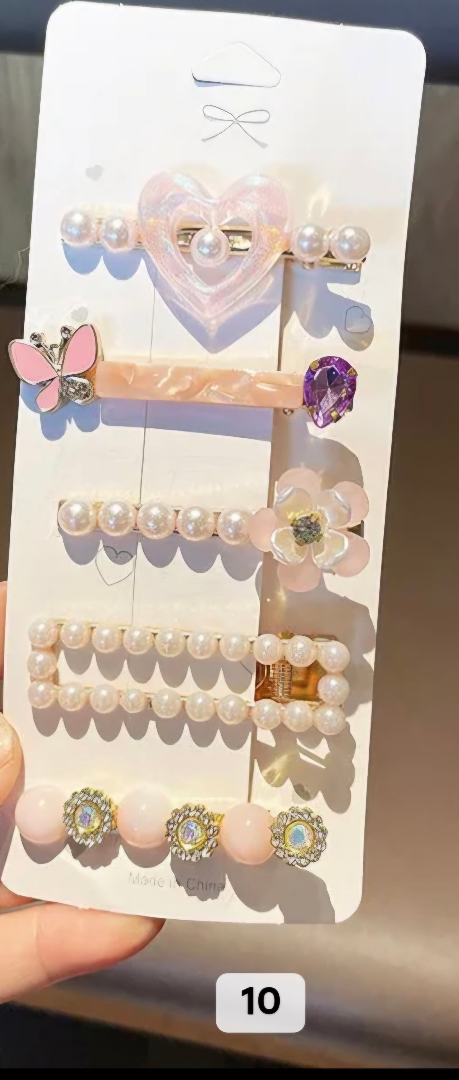 Crystal & Pearl Hair Clip Set – 4–6 Pieces, Rhinestone & Gold-Tone, Gift-Ready