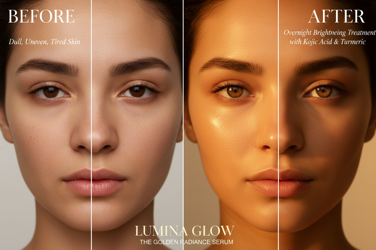 Before and after glow