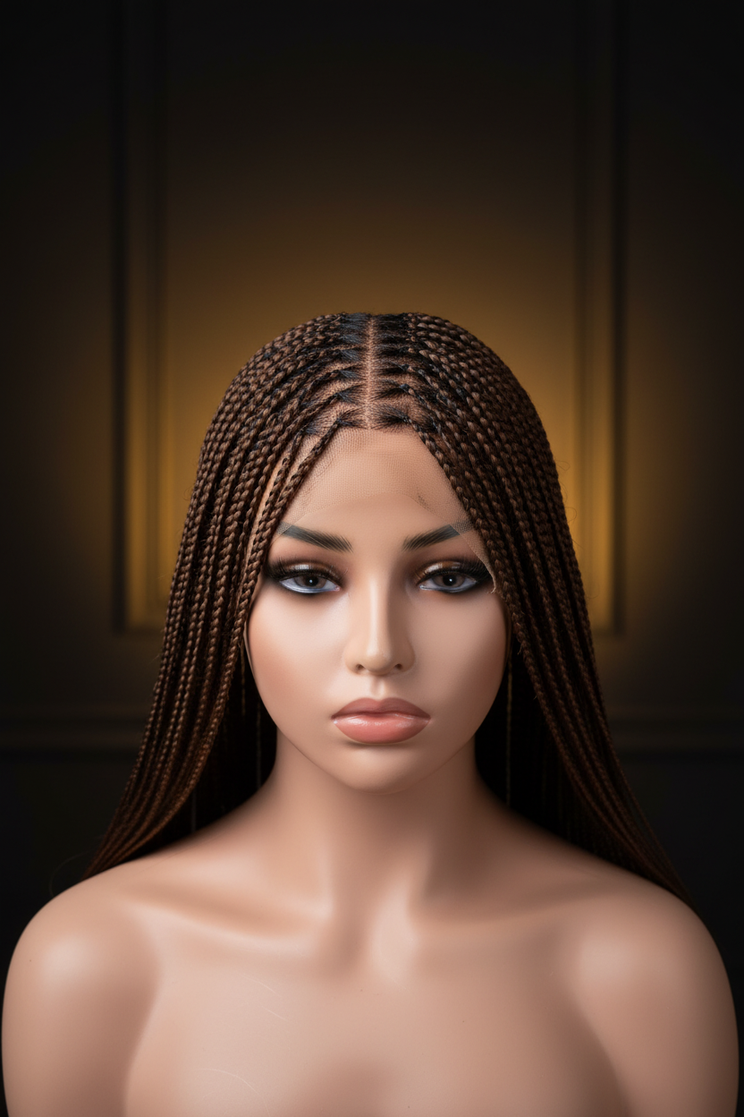 Brown Bone Straight Wig - V3