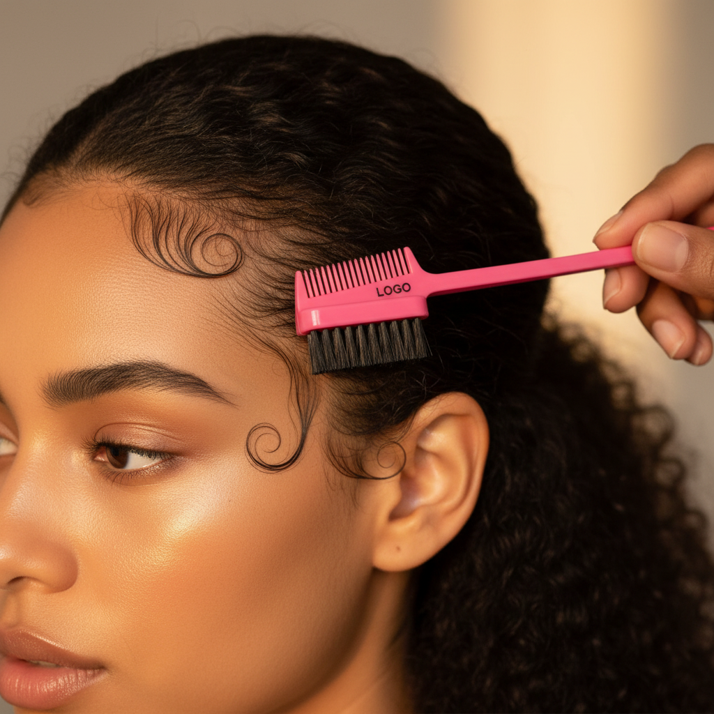 Edge brush in use