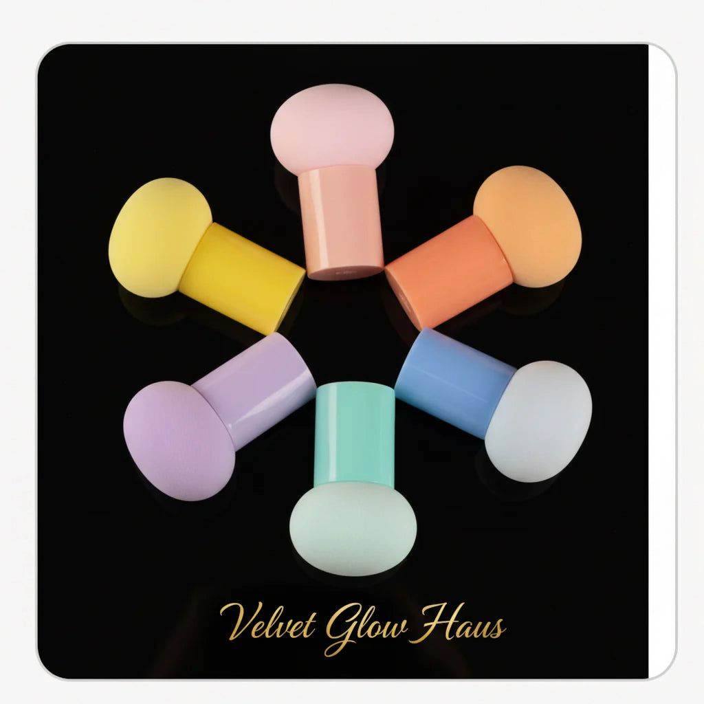 Mushroom Beauty Blending Sponge – Latex-Free, Wet & Dry Use, 8 Colours