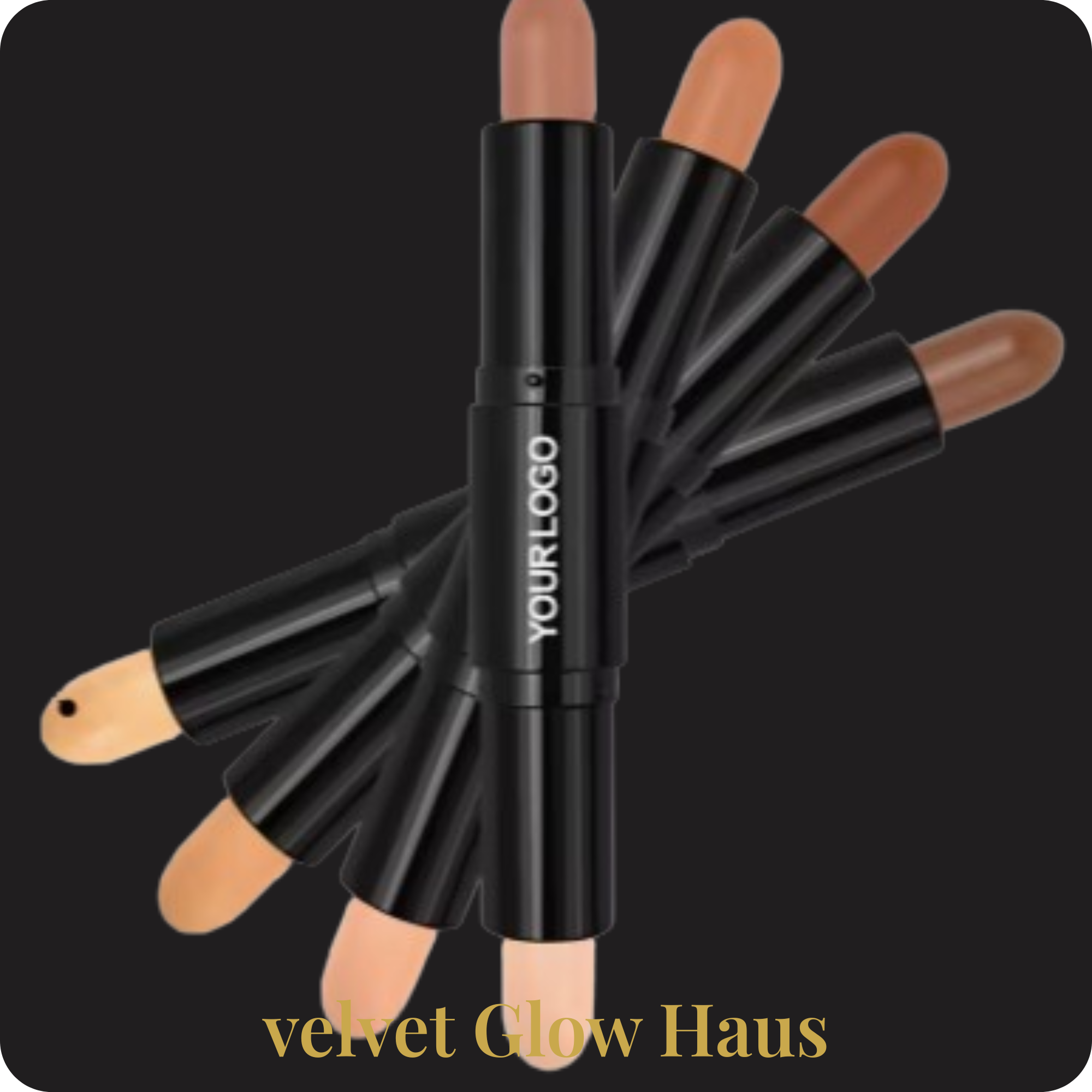 Dual-Ended Contour & Highlight Stick – Cream Formula, 4 Shades, All Skin Tones
